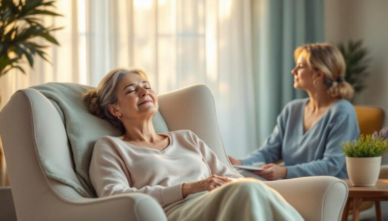 A calming scenario depicts breaking through financial anxiety.