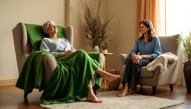 A supportive conversation between a therapist and an individual, emphasizing the role of hypnosis in PTSD treatment.