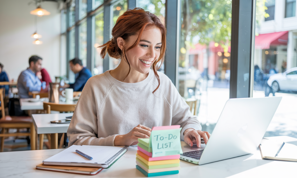 A focused woman working with a “To-Do List” shows the mindset needed to end the cycle of procrastination and boost daily momentum.