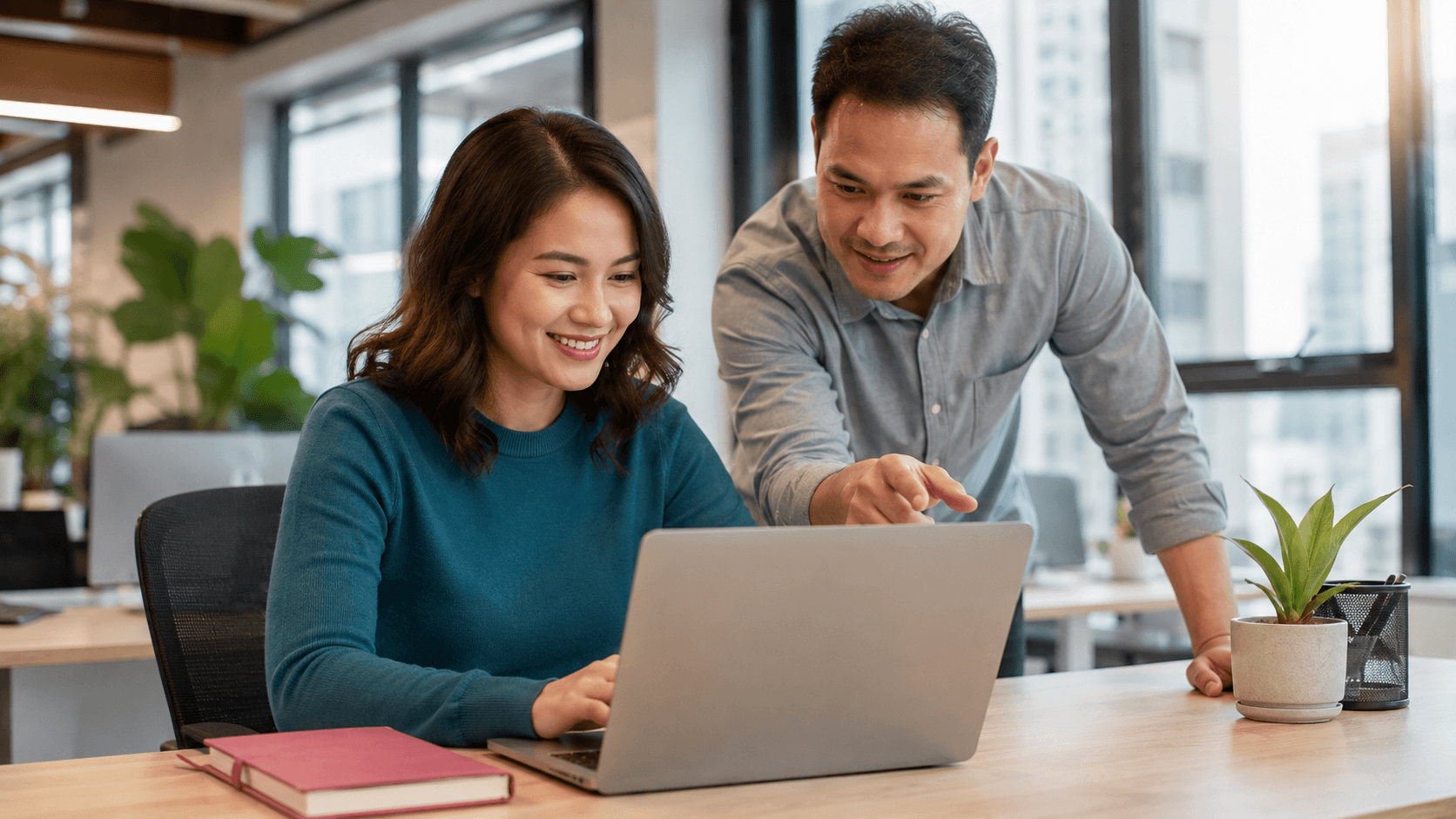 Professional receiving guidance while adapting to workplace changes