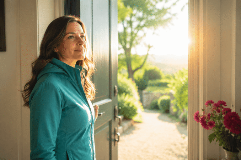 Person reflecting on limiting beliefs and personal growth through self-awareness.
