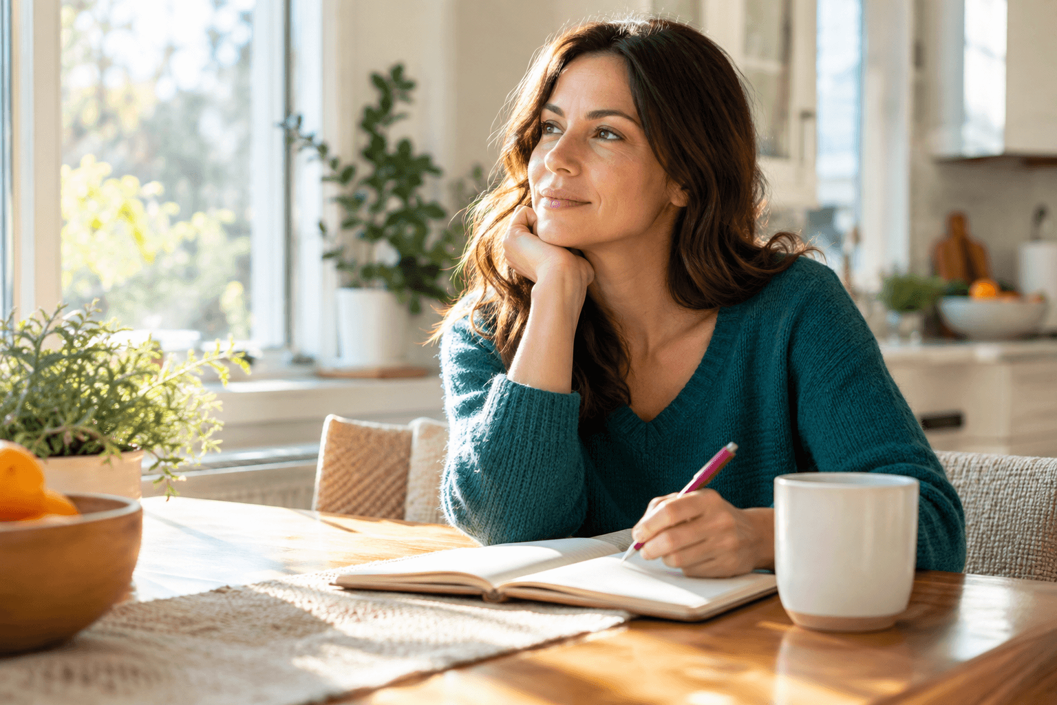 Woman journaling to identify anxiety triggers and recurring emotional patterns.