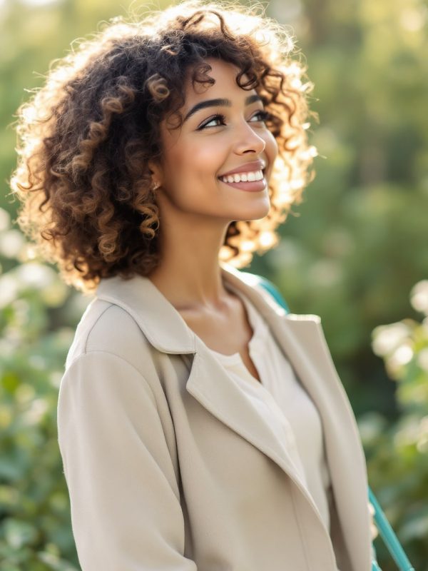 A confident and happy woman outdoors after a successful hypnotherapy session in Milpitas, embracing a renewed mindset. A confident and happy woman outdoors after a successful hypnotherapy session in Milpitas, embracing a renewed mindset.